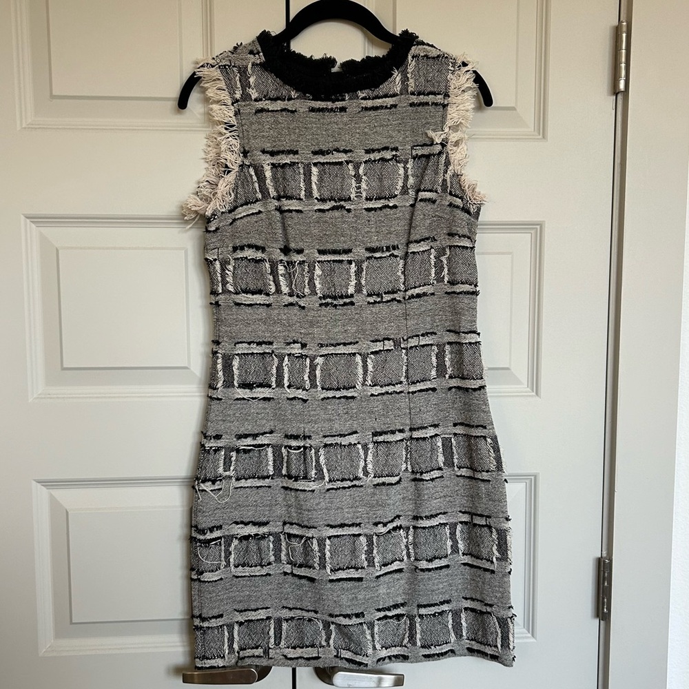 Vero Moda Denim Black and Cream Striped Dress